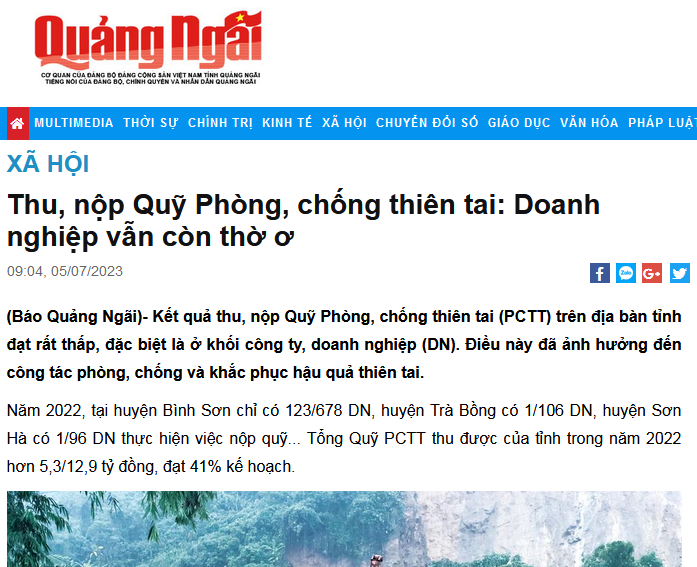 Thu, nộp Quỹ Phòng, chống thiên tai: Doanh nghiệp vẫn còn thờ ơ