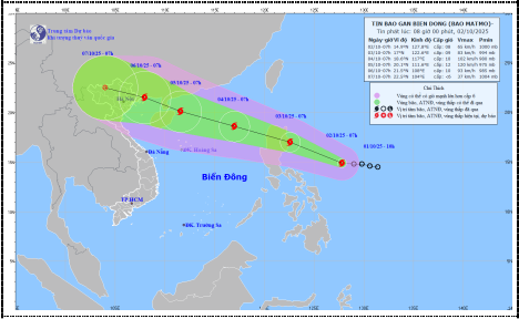 TIN BÃO GẦN BIỂN ĐÔNG
(Cơn bão Matmo)