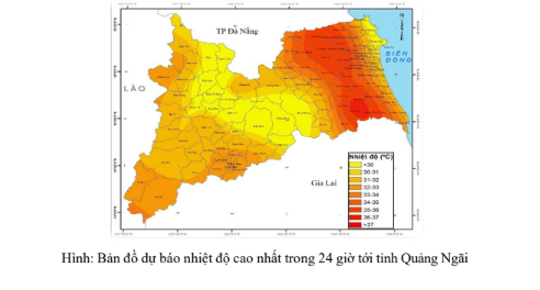 TIN DỰ BÁO NẮNG NÓNG TRÊN KHU VỰC PHÍA ĐÔNG TỈNH QUẢNG NGÃI